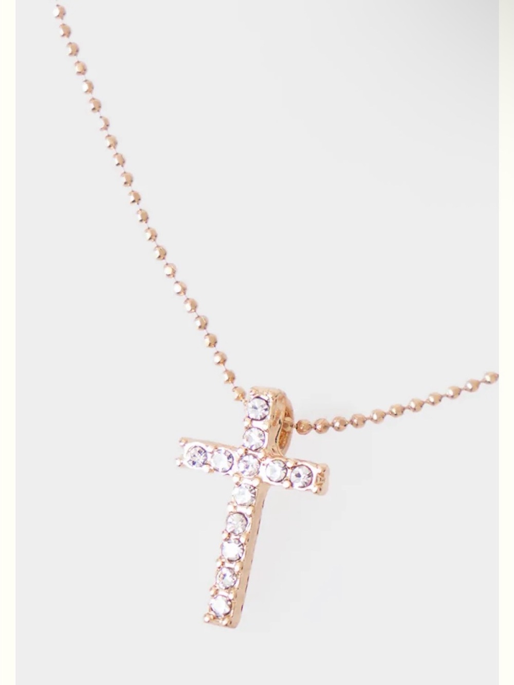 PrettyLittleThing Gold Tone Cross Pendant Necklace-NWT